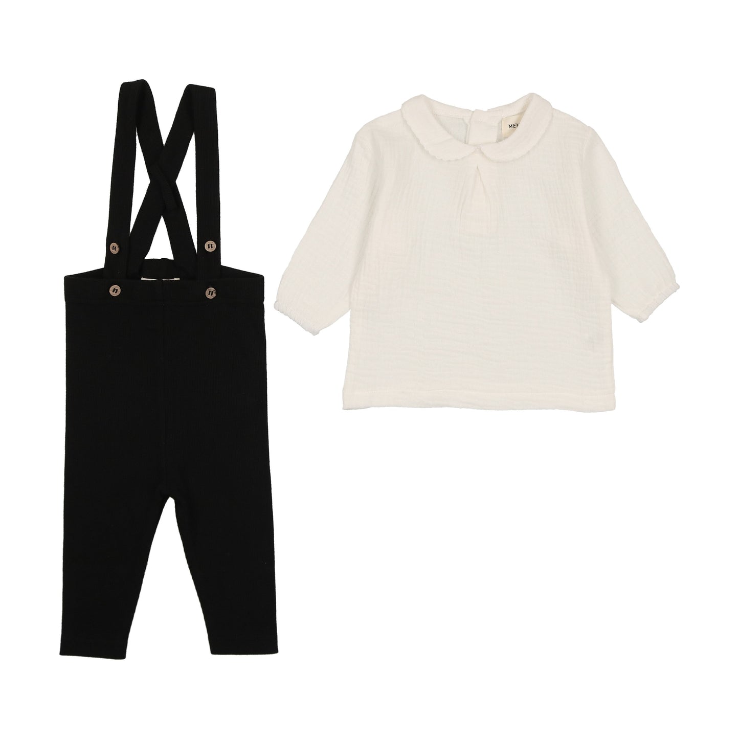 Baby overall + gauze shirt