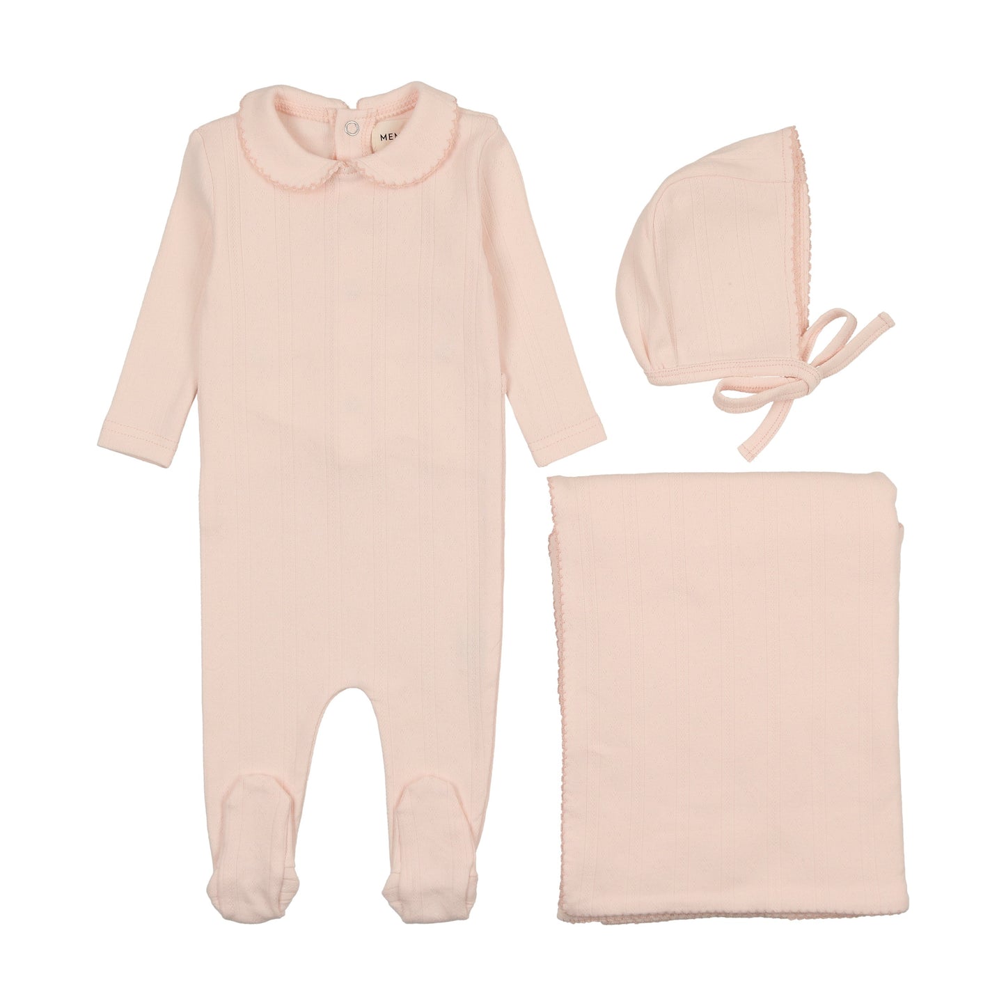 Pointelle three piece set