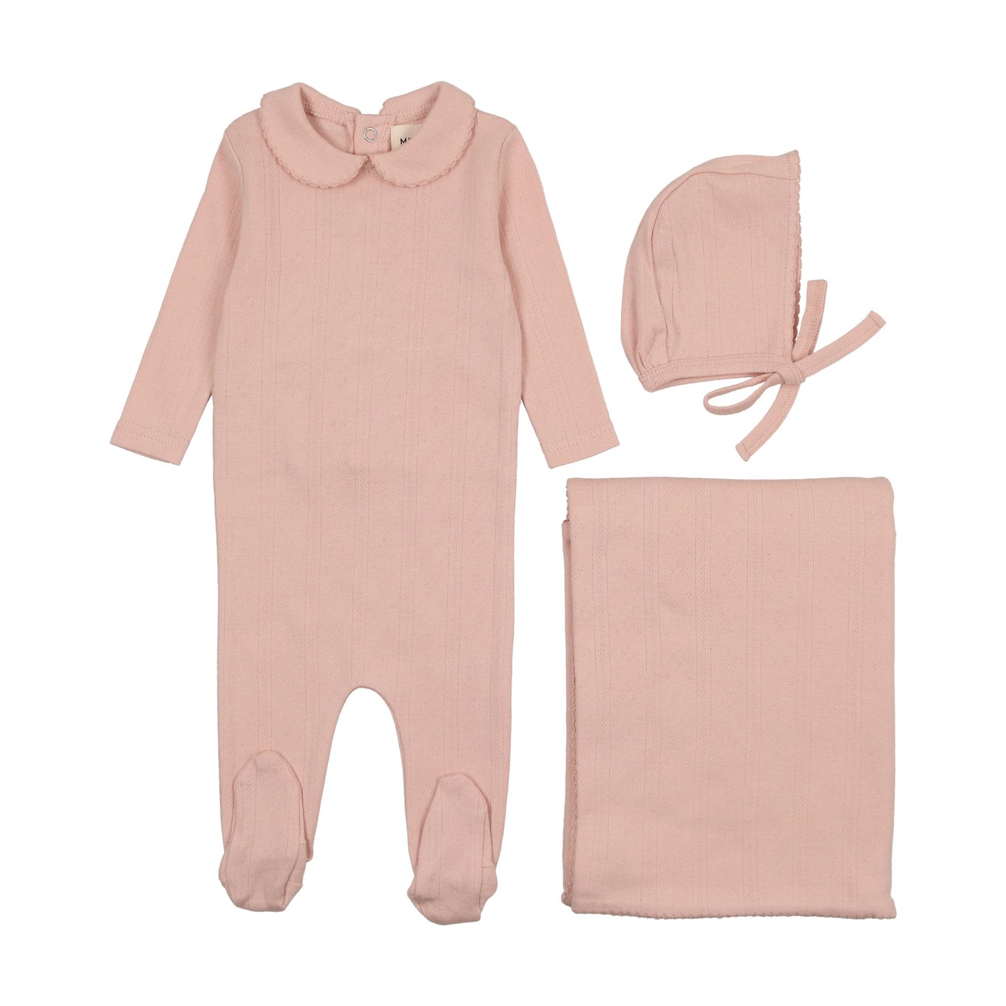 Pointelle three piece set