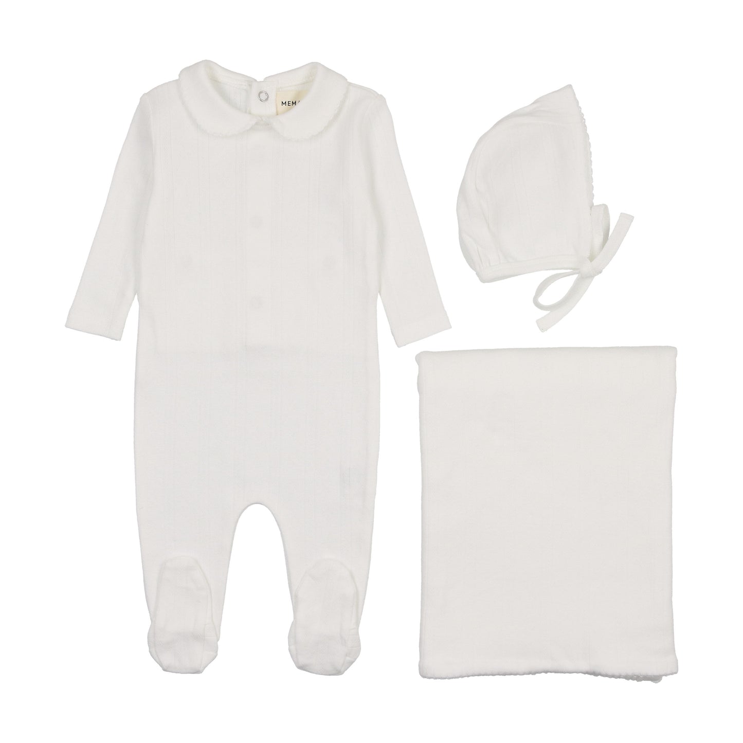 Pointelle three piece set