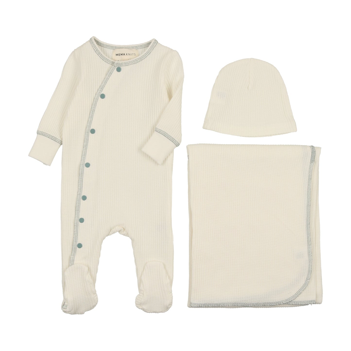 Side Snap Contrast Three Piece Set
