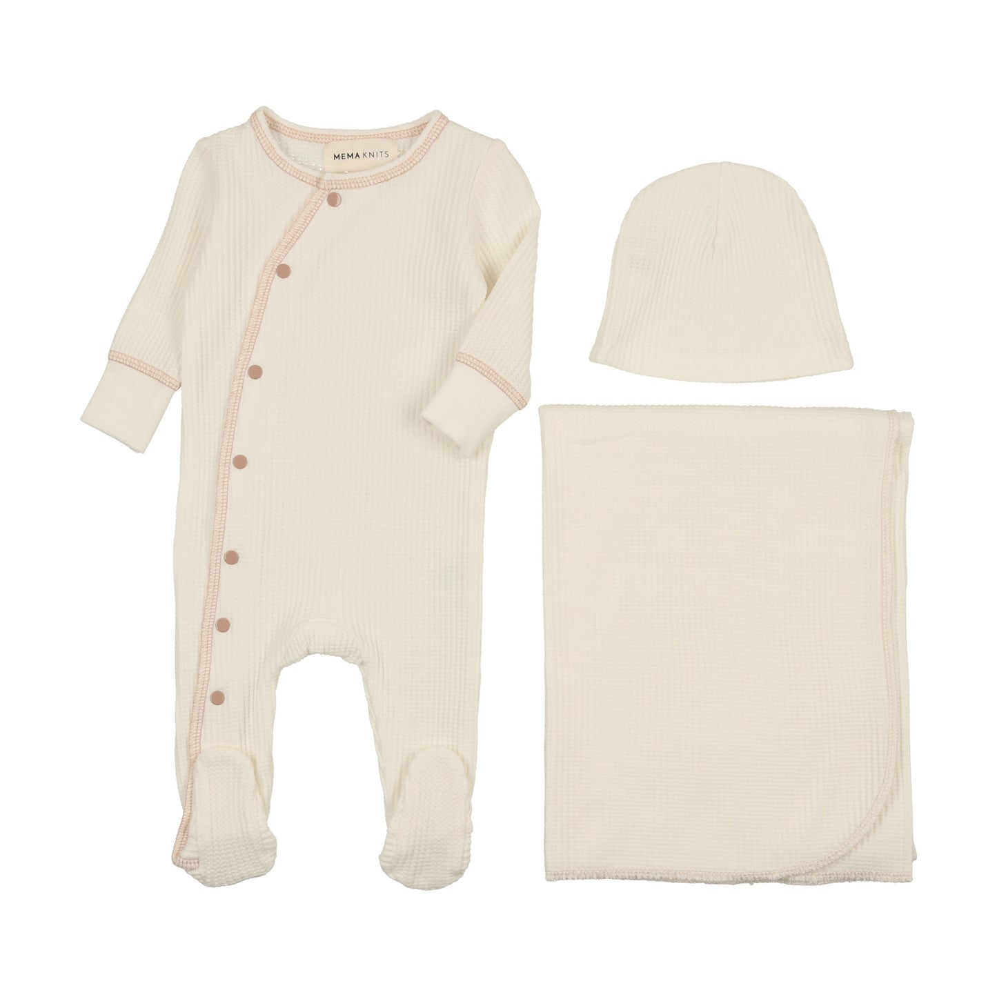 Side Snap Contrast Three Piece Set