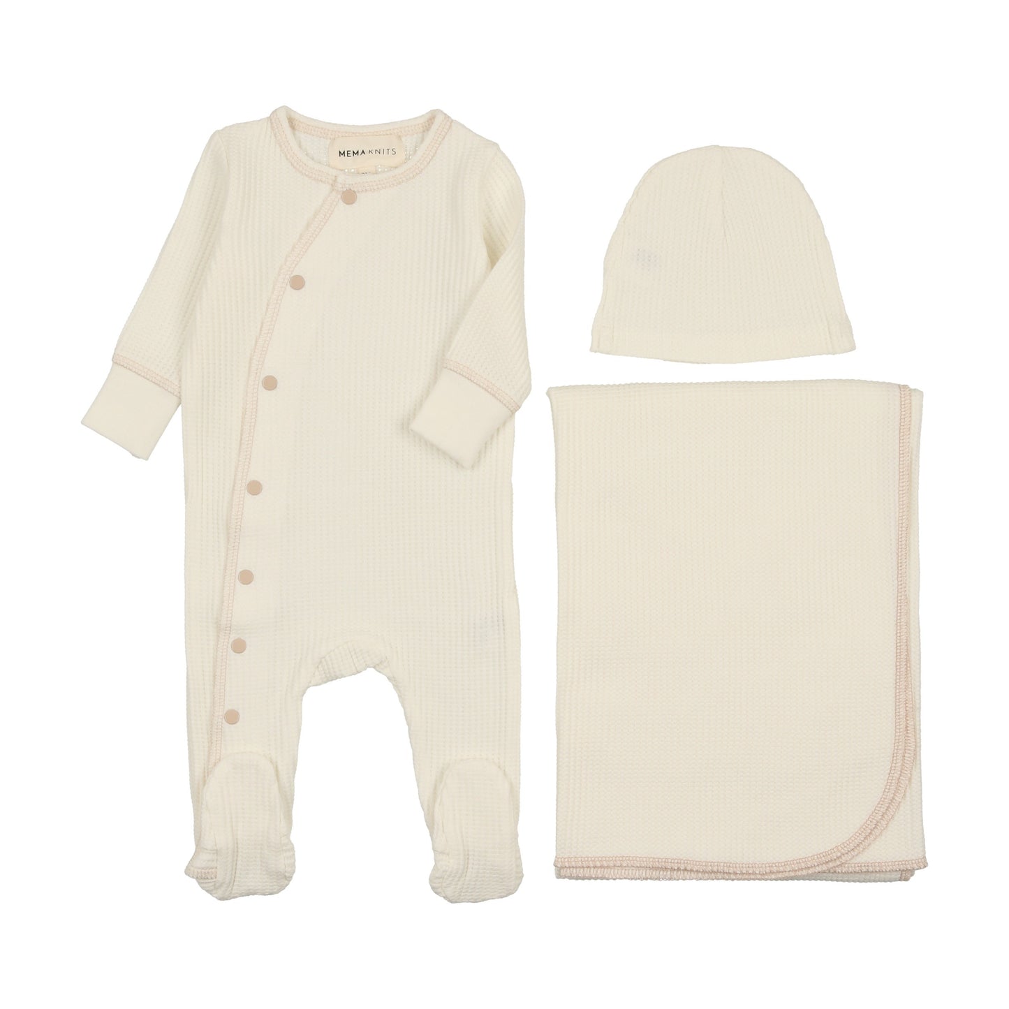Side Snap Contrast Three Piece Set