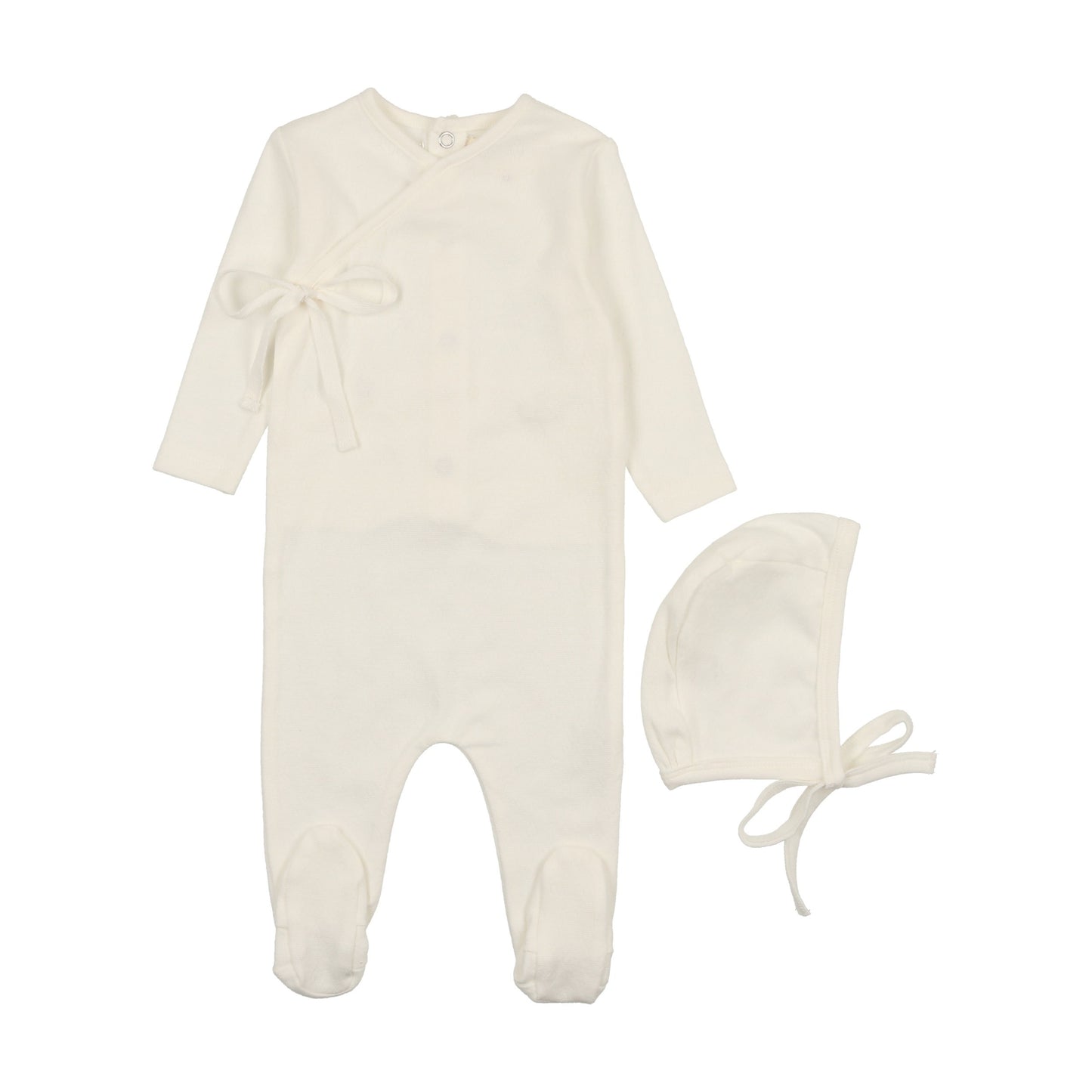 Pointelle Heart Footie + Bonnet