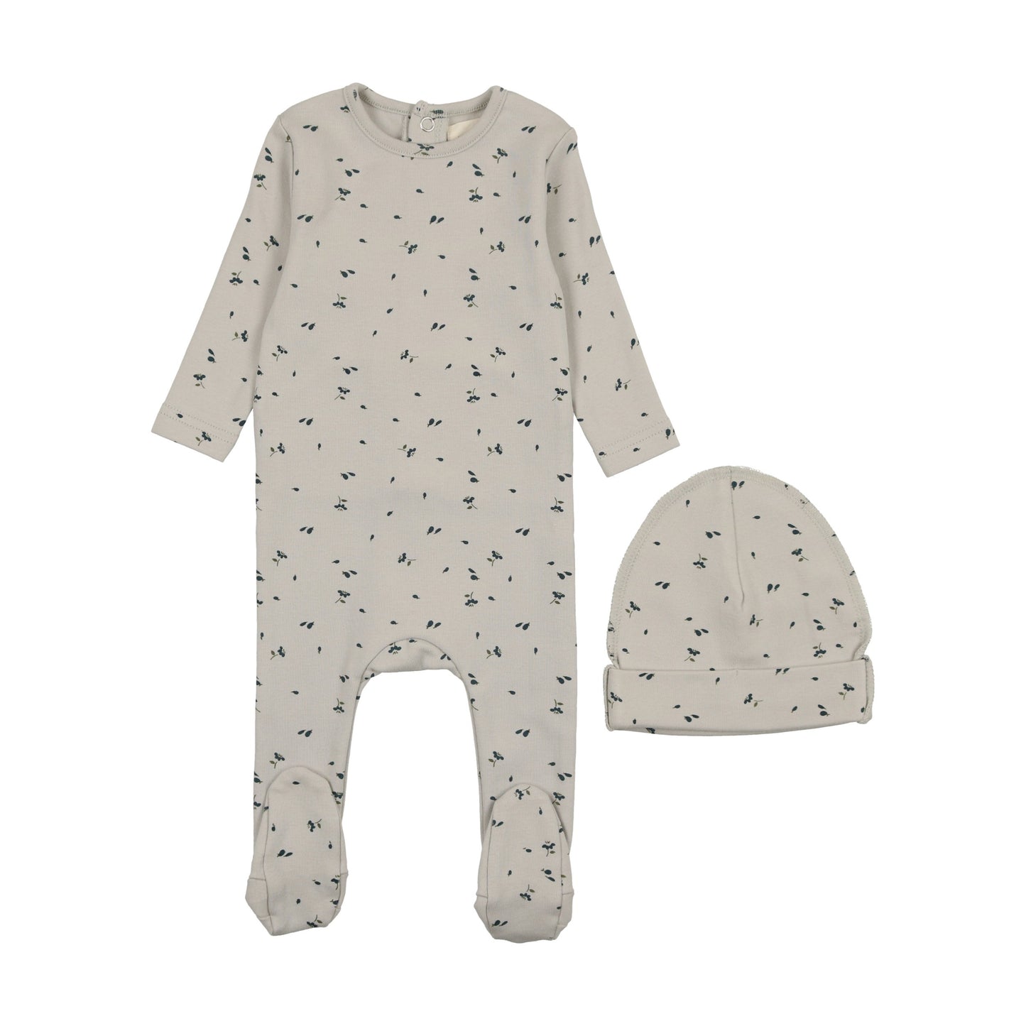 Floral Footie + Beanie