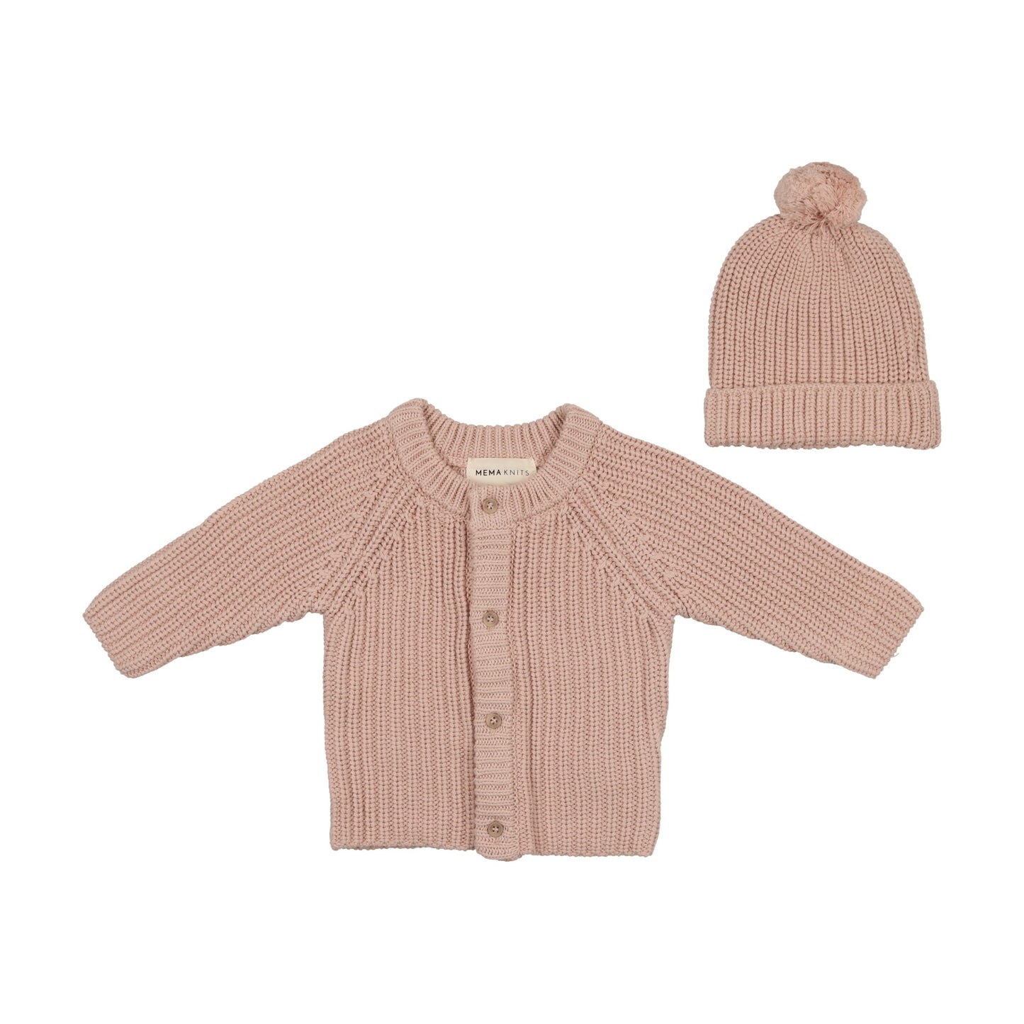 Knit Jacket + Pom-Pom Hat
