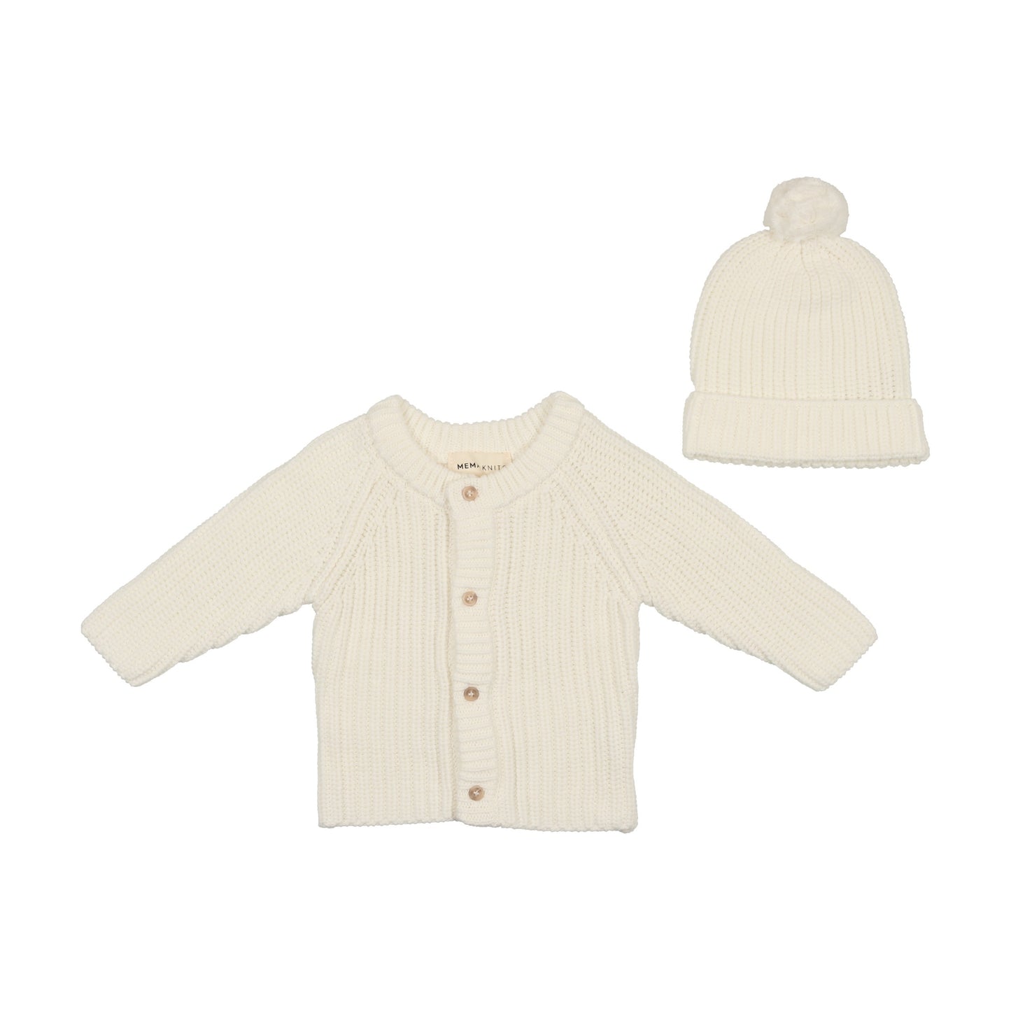 Knit Jacket + Pom-Pom Hat