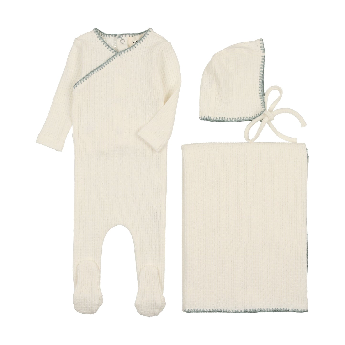 Textured Embroidery Edge Three Piece Set
