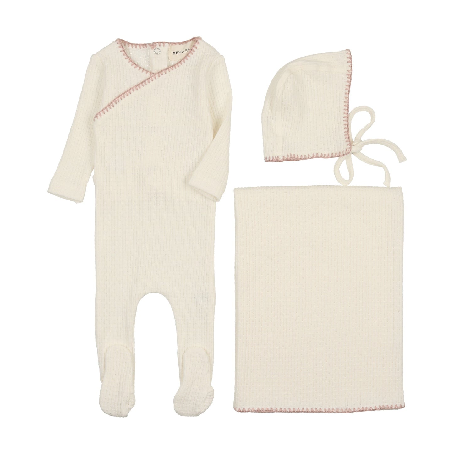 Textured Embroidery Edge Three Piece Set