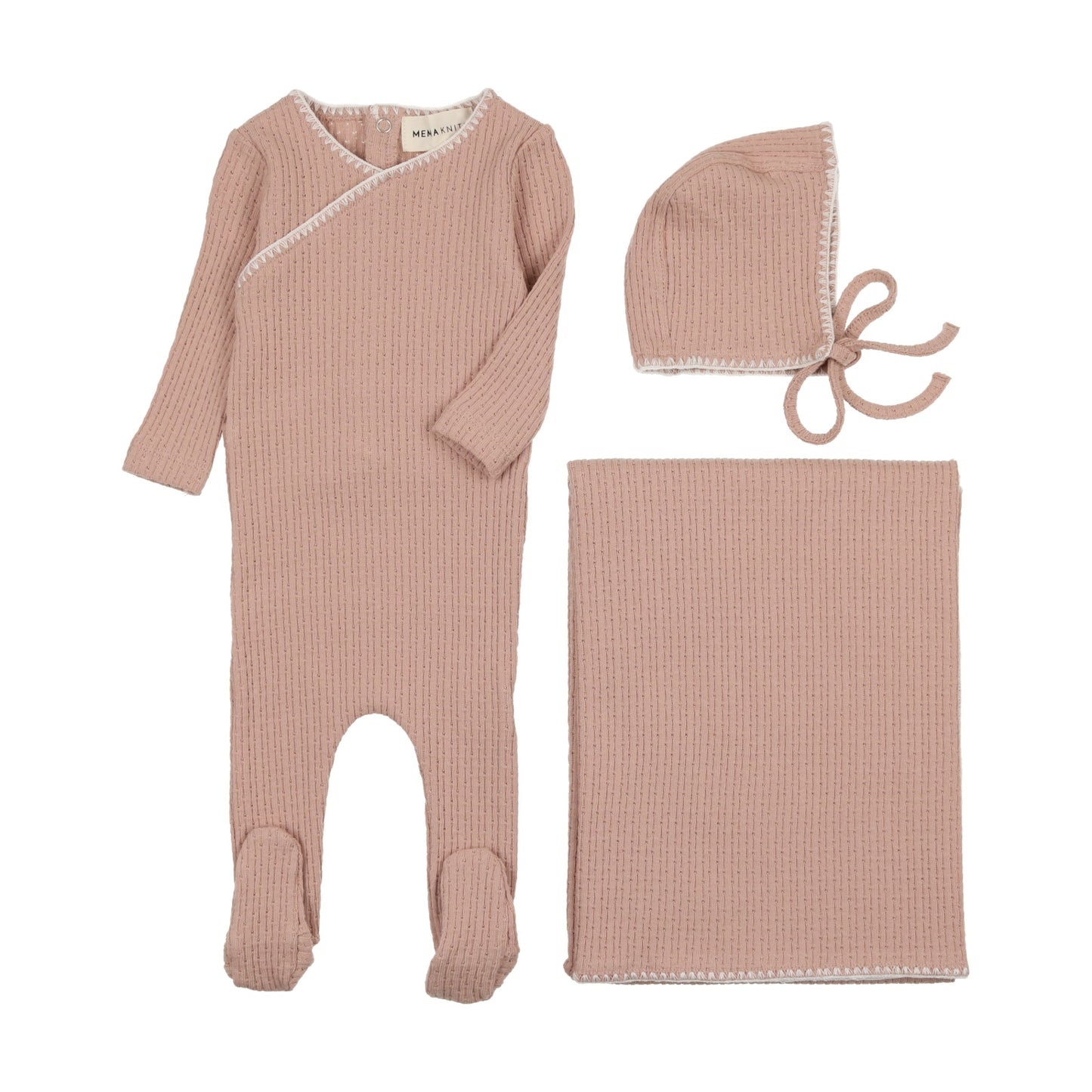 Textured Embroidery Edge Three Piece Set