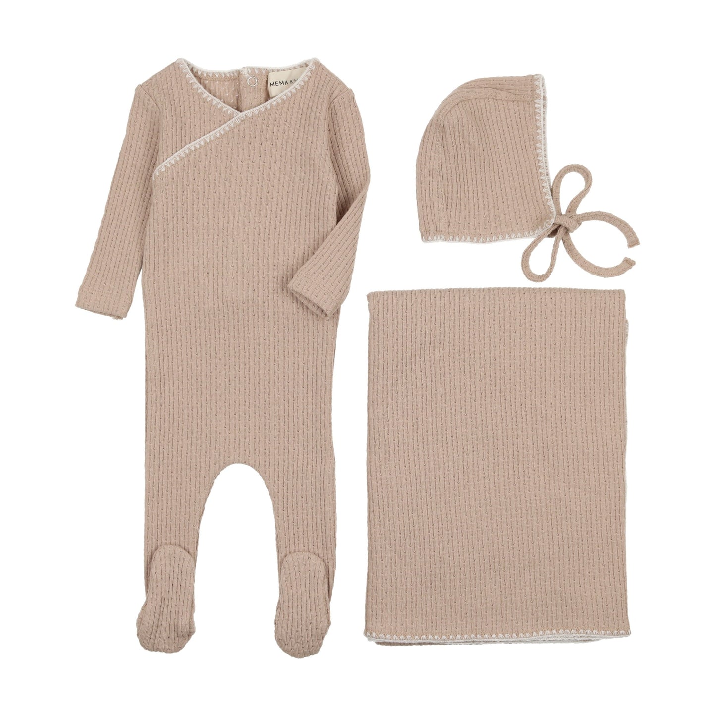Textured Embroidery Edge Three Piece Set