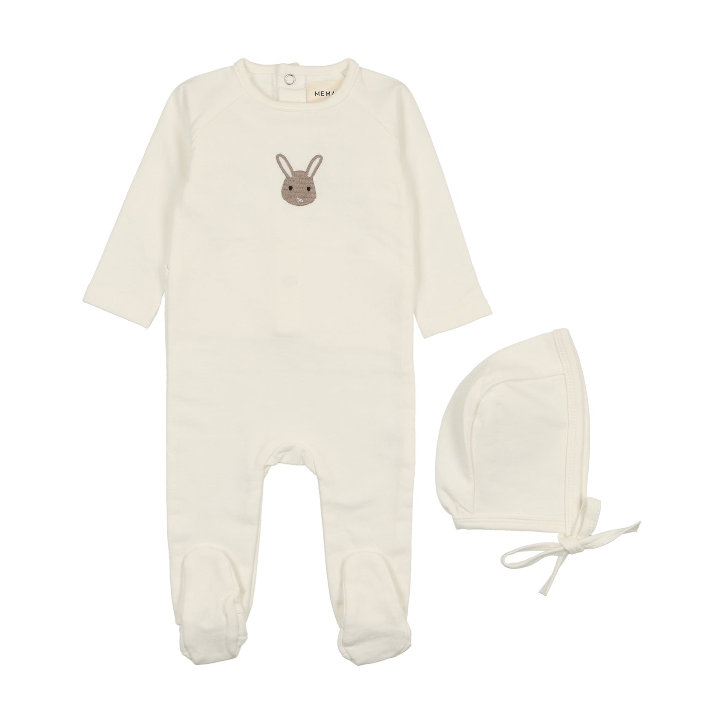 French Terry Embroidered Animal Footie