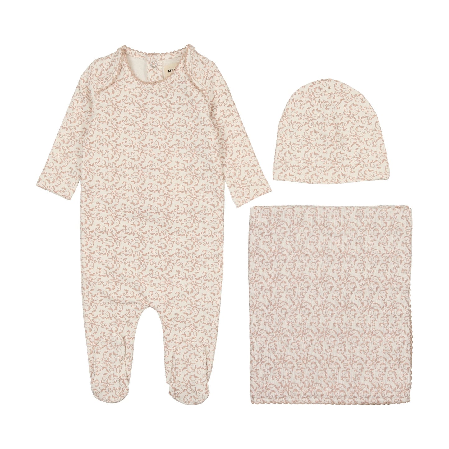 Fruit print three piece set