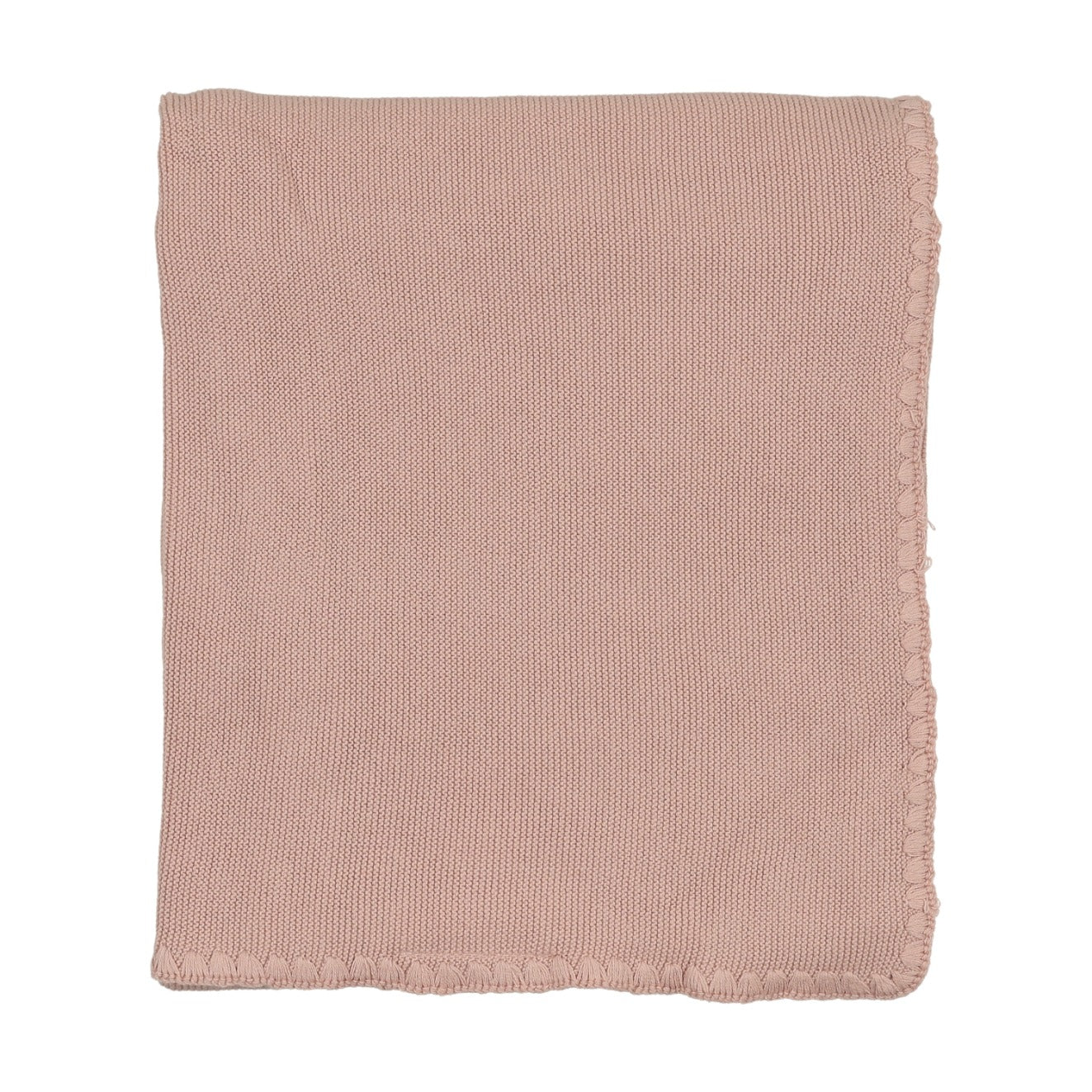 Embroidered edge knit Blanket