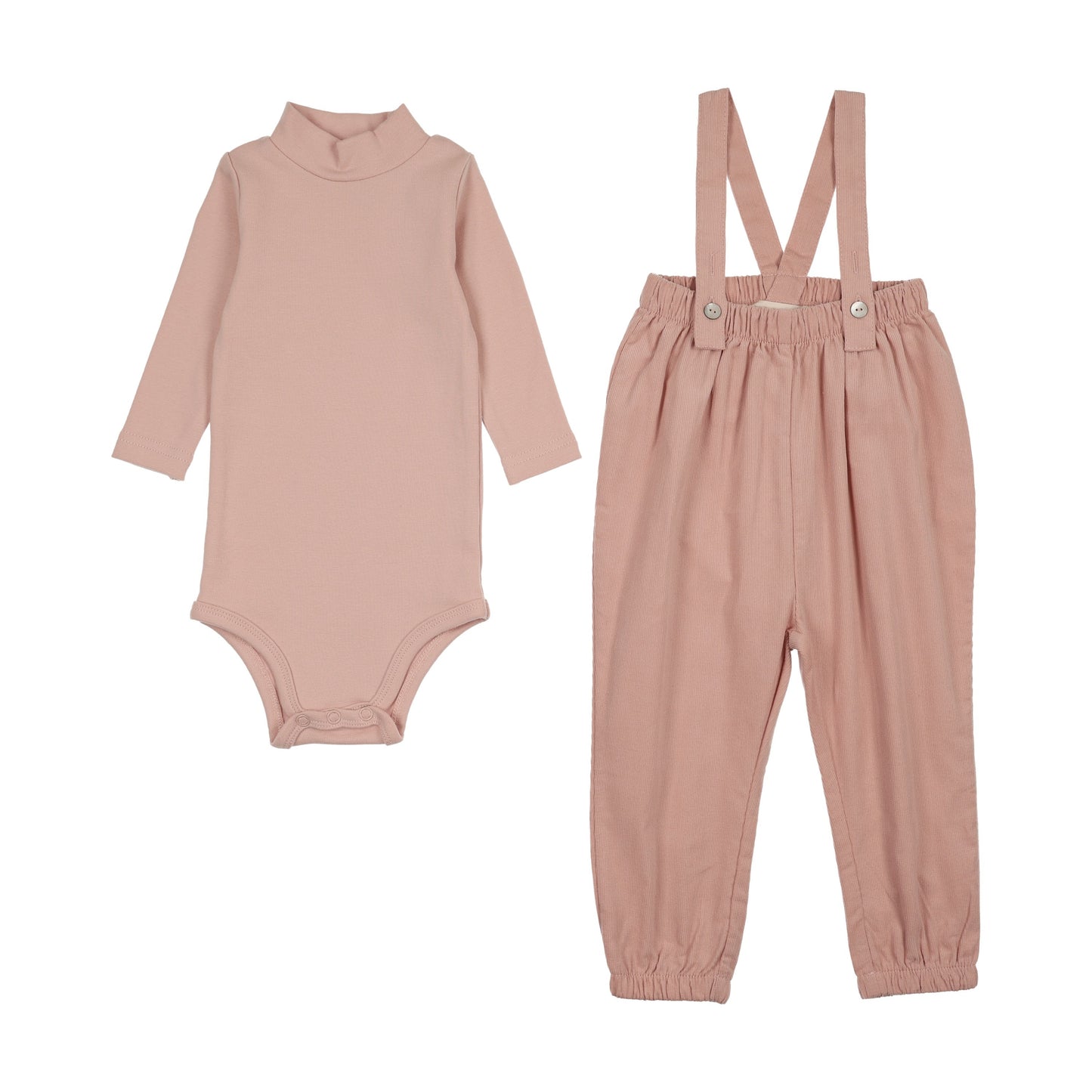 Corduroy romper + T-shirt set