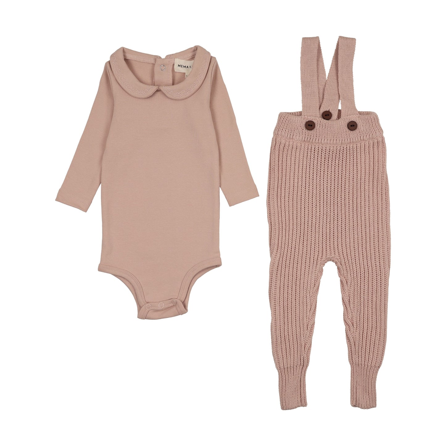 Knit Overall + Onesie set