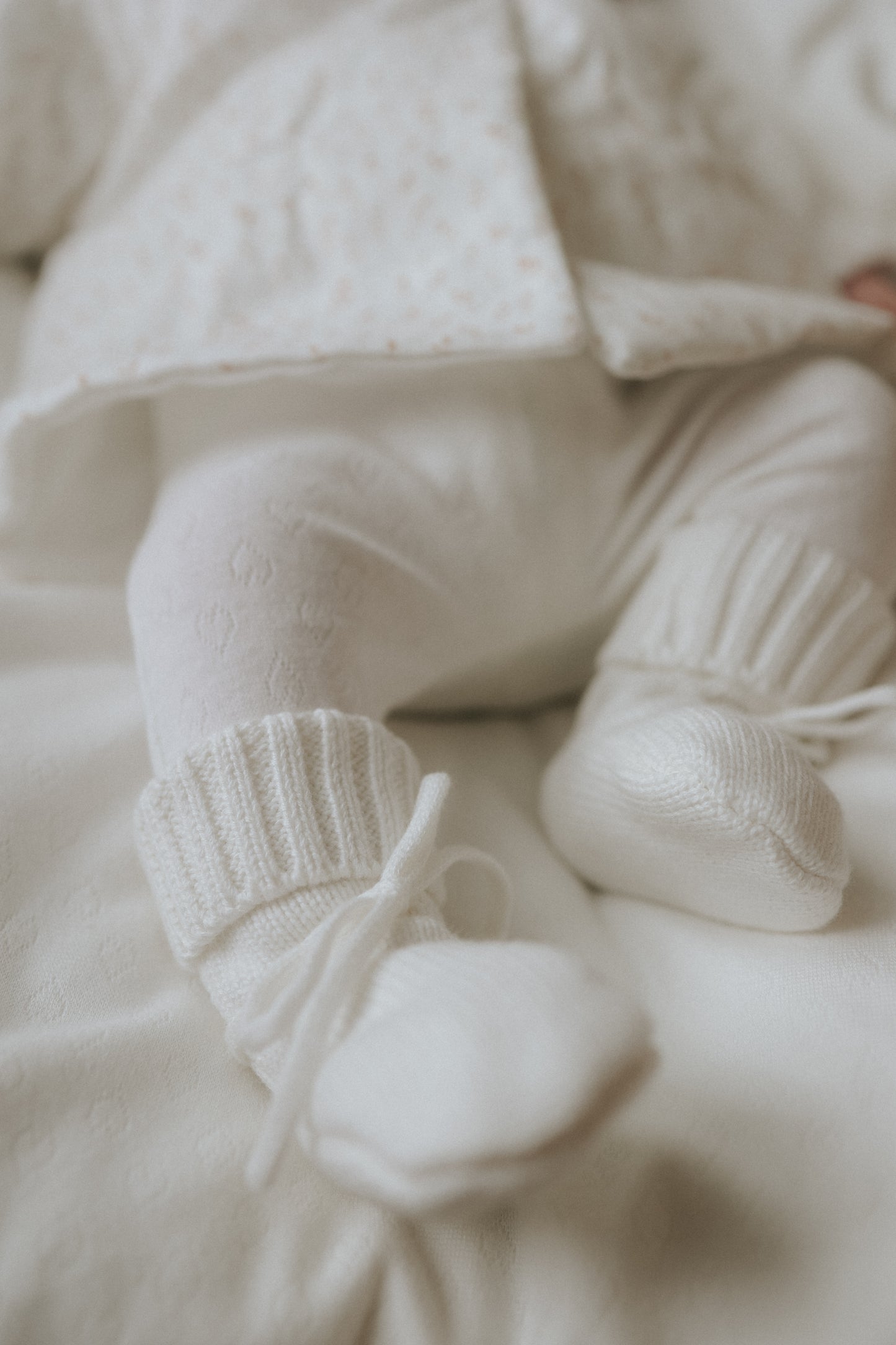 Pointelle Heart Footie + Bonnet