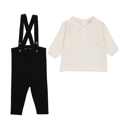 Baby overall + gauze shirt