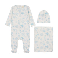 Toile print three piece set