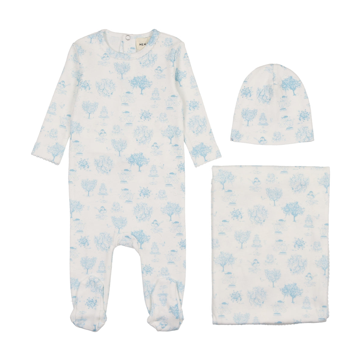 Toile print three piece set-1