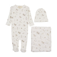 Printed side snap three piece set