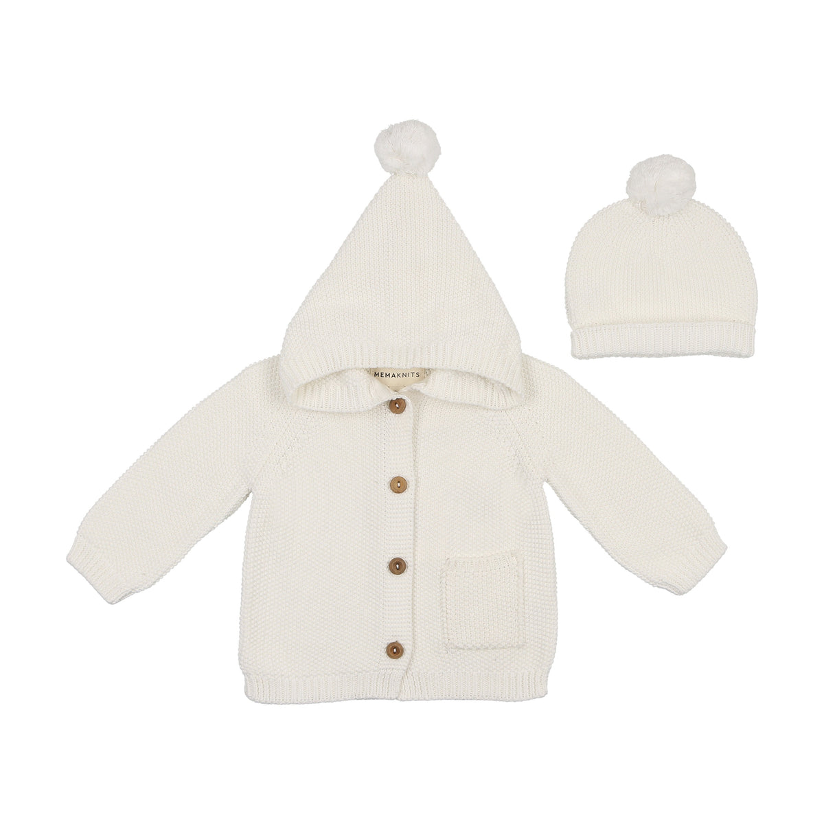 Hooded Knit Sweater + beanie-1
