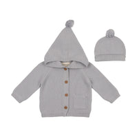 Hooded Knit Sweater + beanie