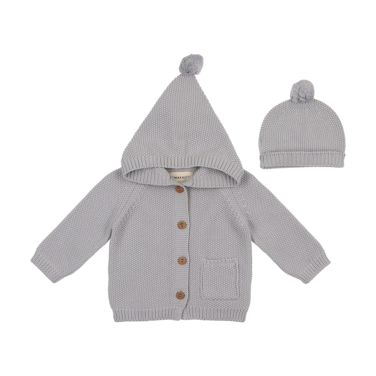 Hooded Knit Sweater + beanie-2