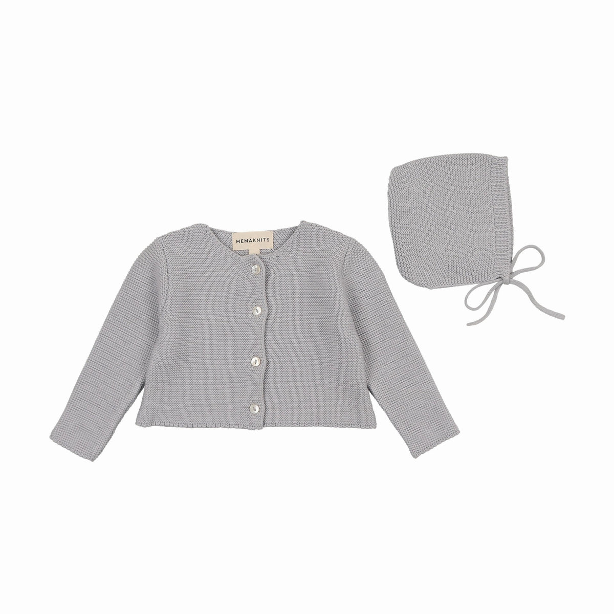Knit cardigan + bonnet-1