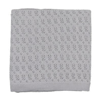 Knit pointelle blanket