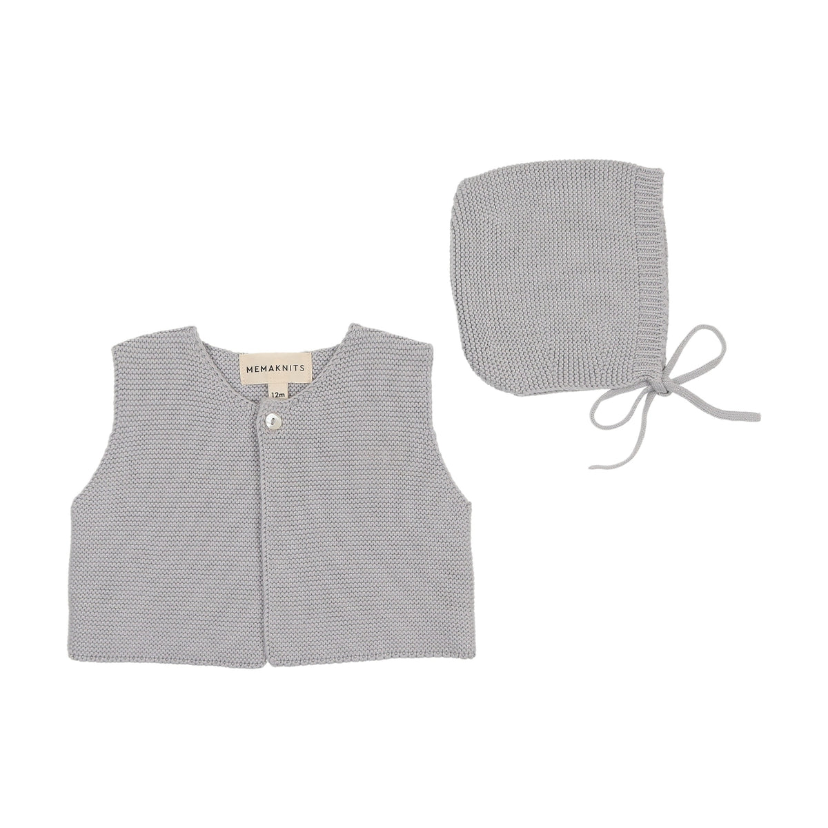 Knit cropped vest + bonnet-1