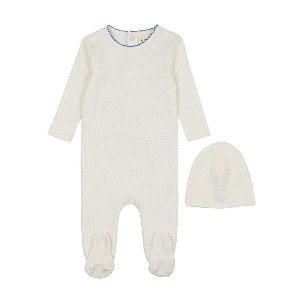 Polka dots footie + beanie-2