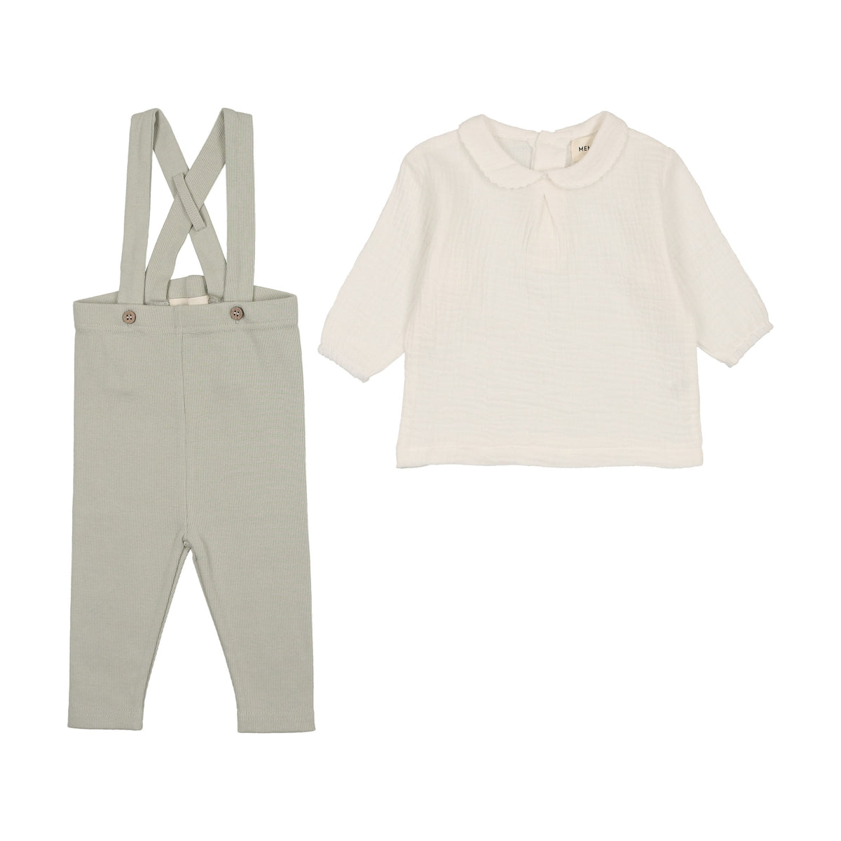 Baby overall + gauze shirt-2