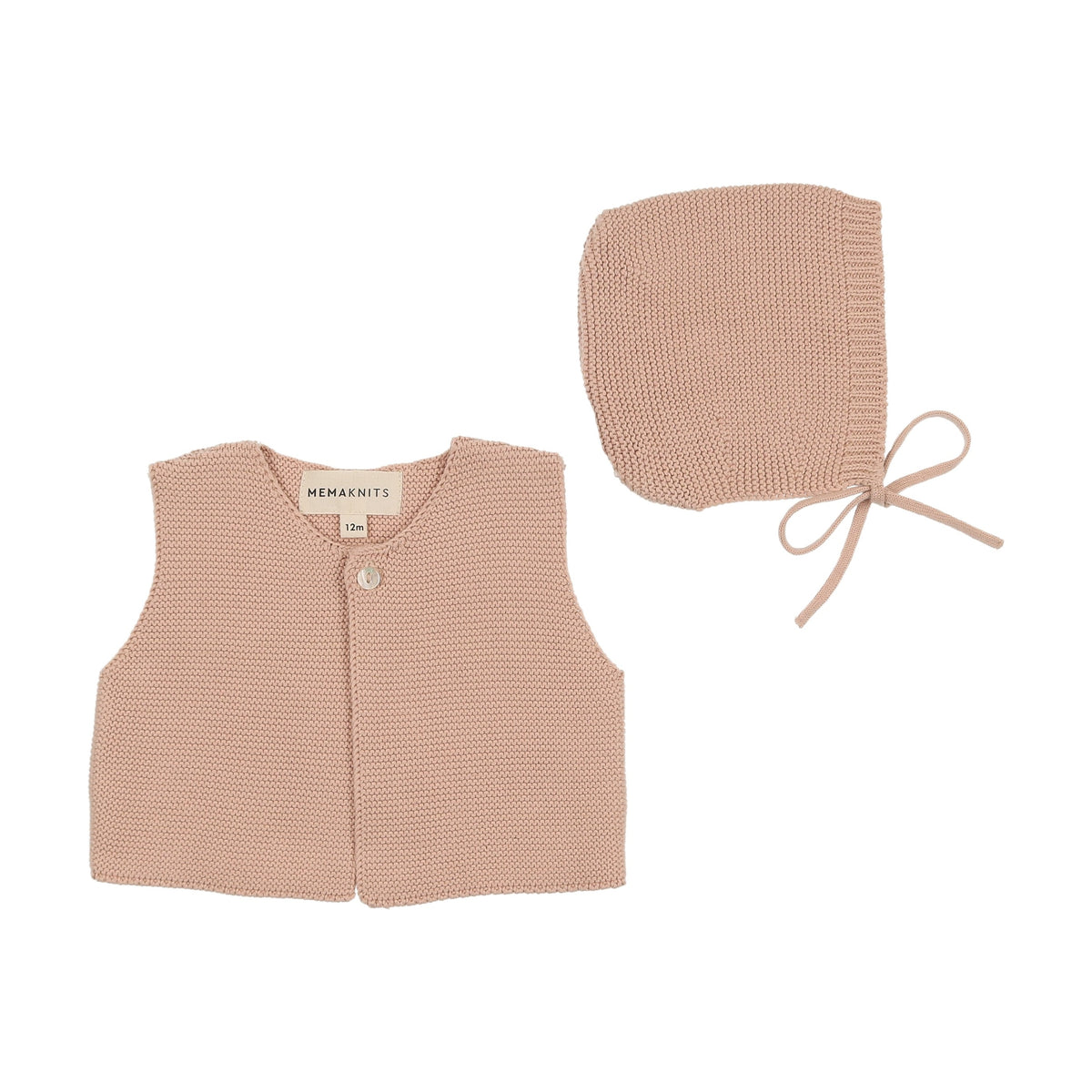 Knit cropped vest + bonnet-2