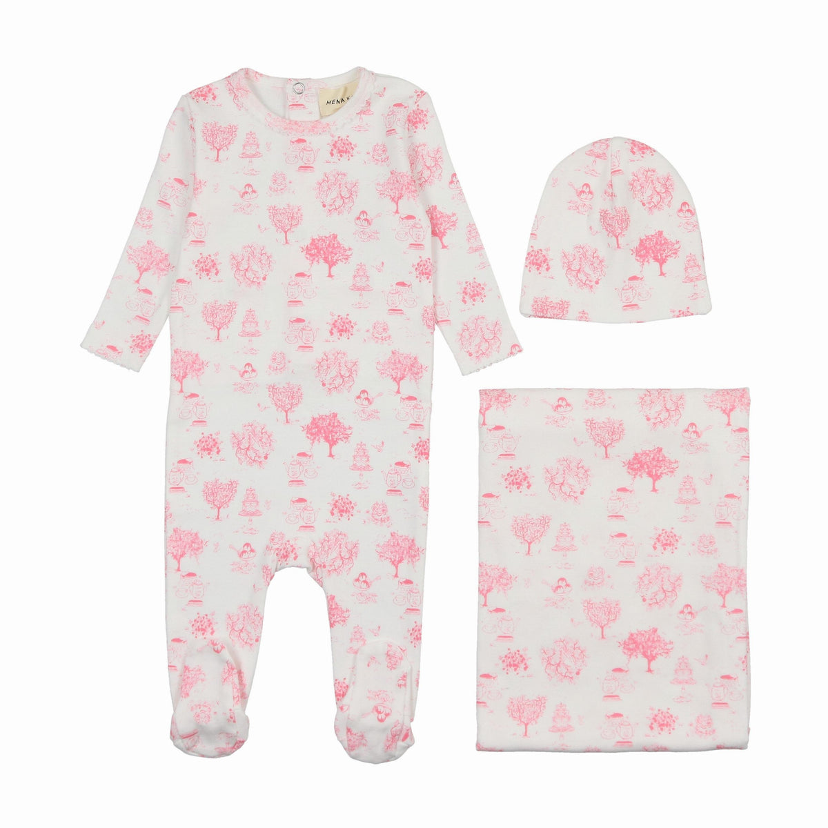 Toile print three piece set-2