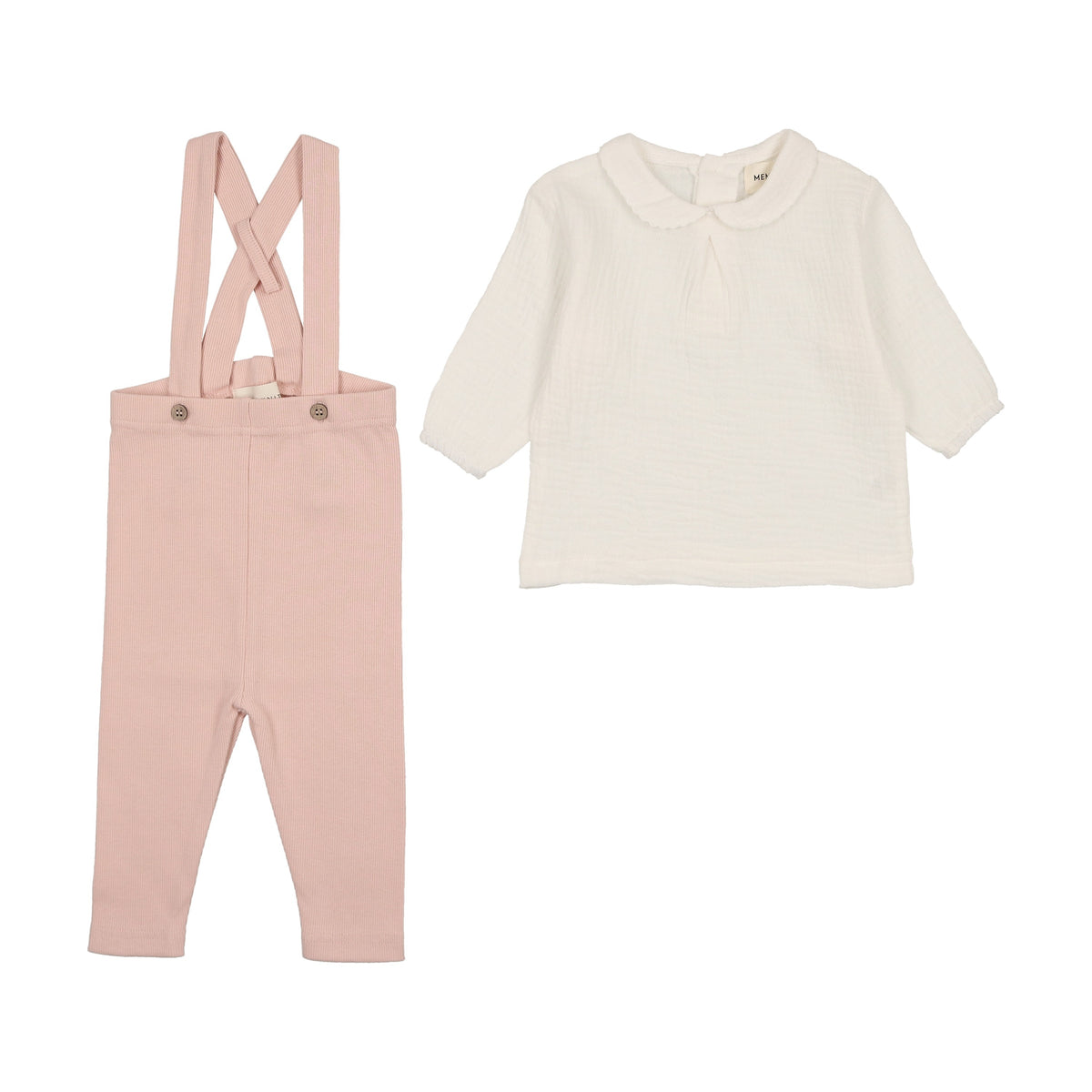 Baby overall + gauze shirt-3