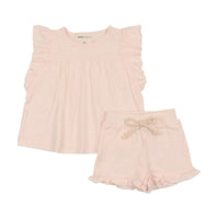 Girls ruffled tee + shorts