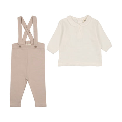 Baby overall + gauze shirt