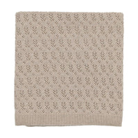 Knit pointelle blanket