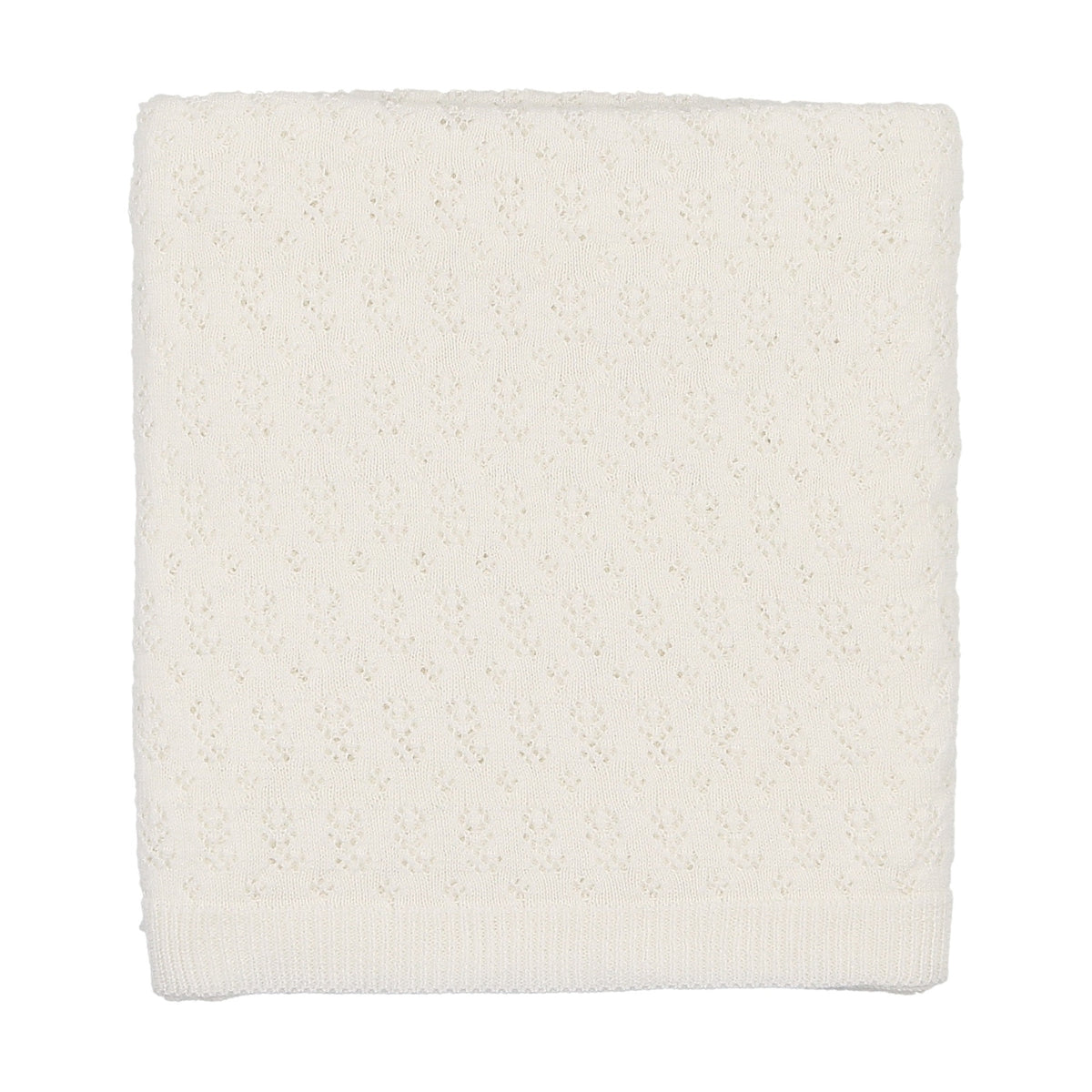 Knit pointelle blanket-4