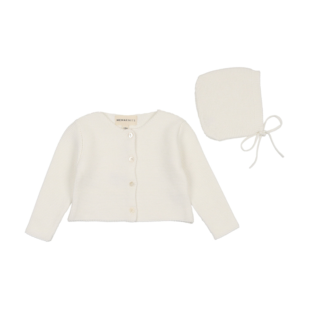 Knit cardigan + bonnet-5