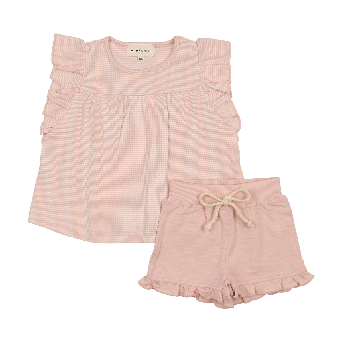 Girls ruffled tee + shorts-2