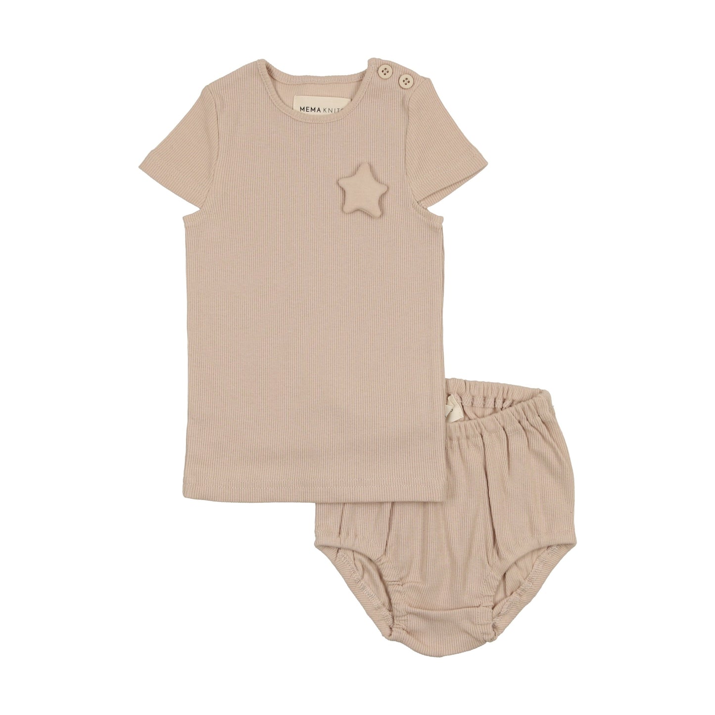 Ribbed Short Boys Applique Set