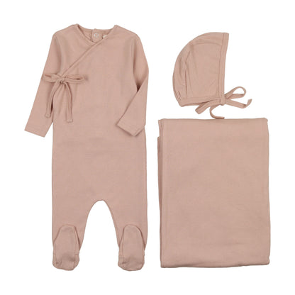 Pointelle Heart Three Piece Set