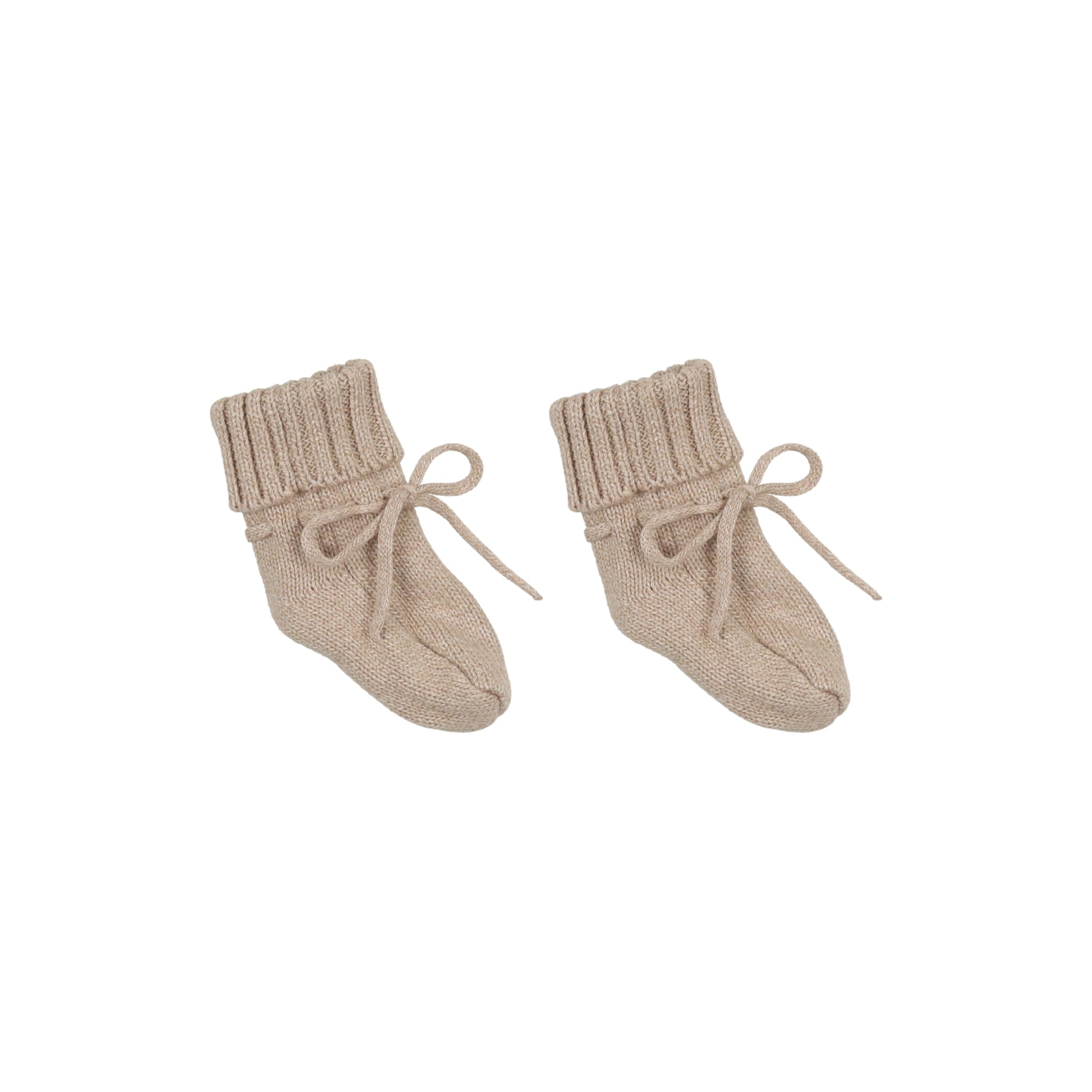 Mema Knits Pearl Knit Booties - Cream Mema Knits Pearl Knit Booties - Cream