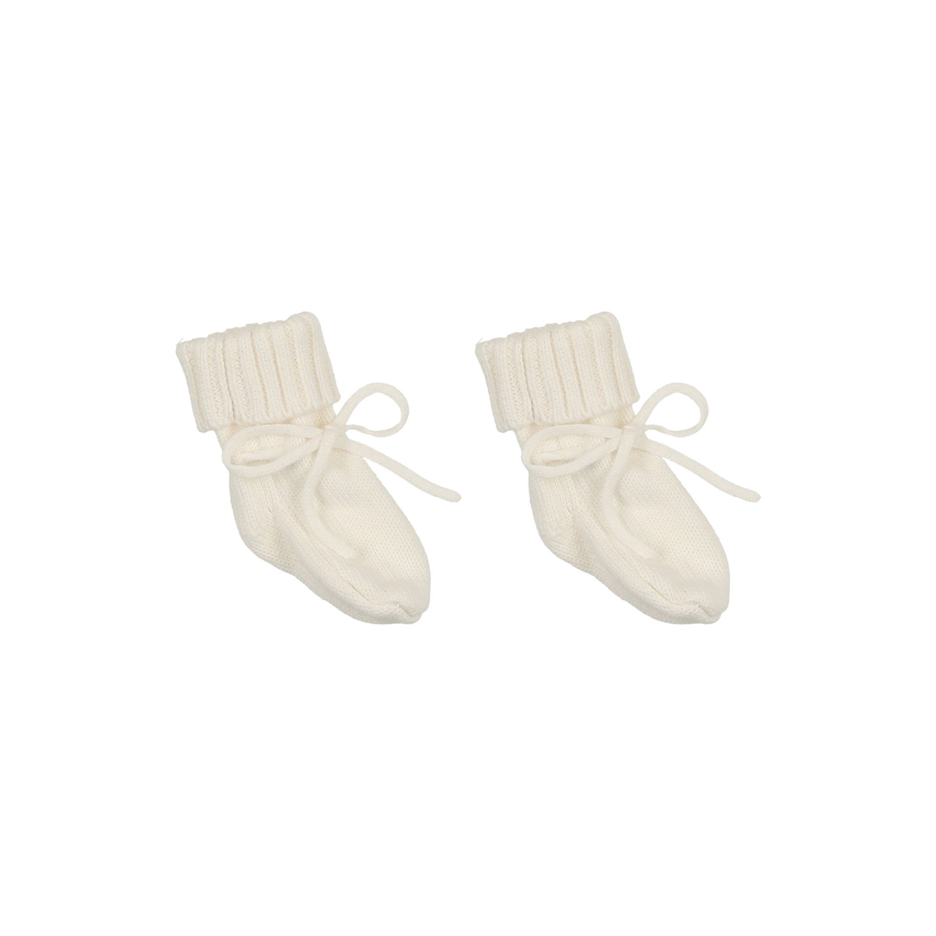 Mema Knits Pearl Knit Booties - Cream Mema Knits Pearl Knit Booties - Cream