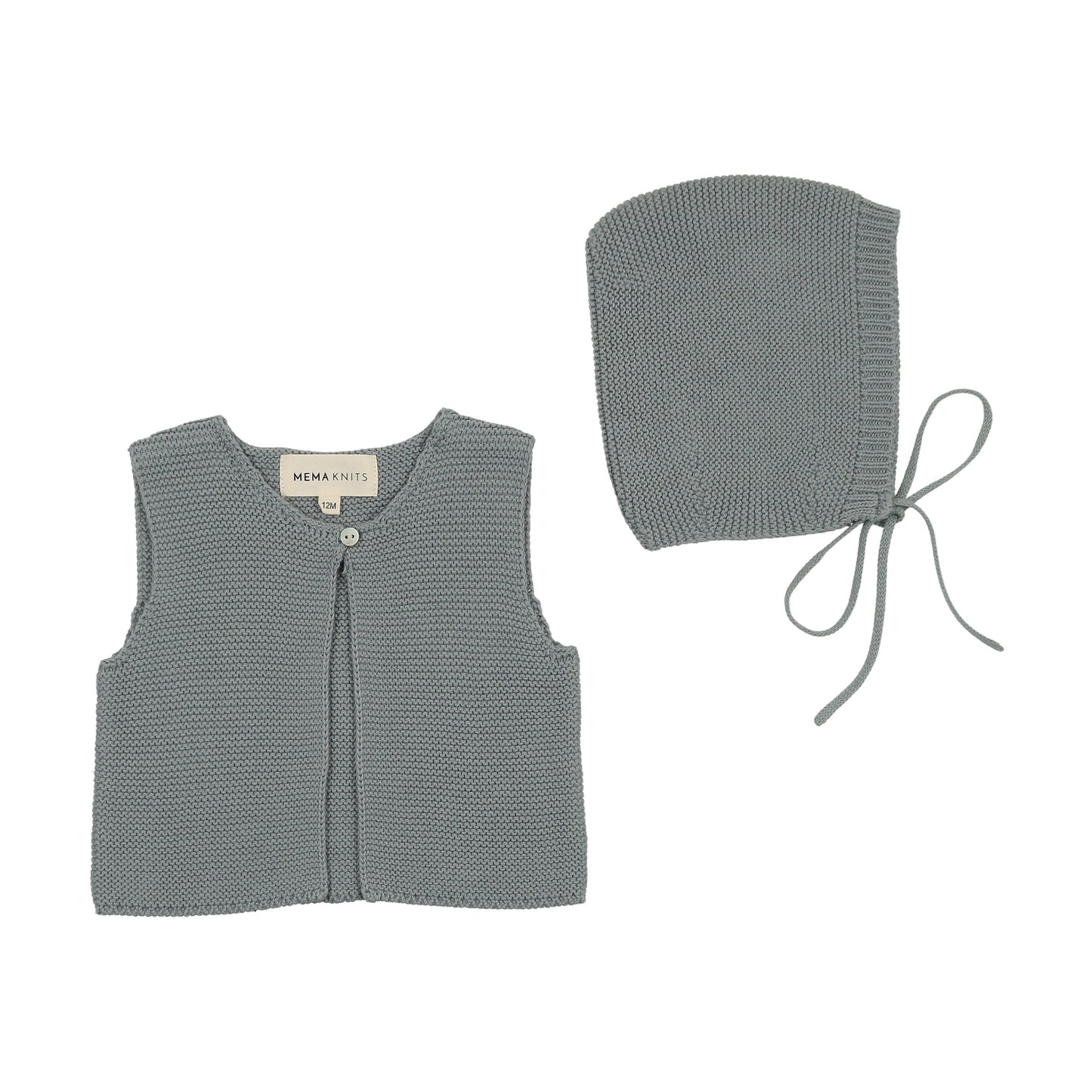 knit one button crop vest