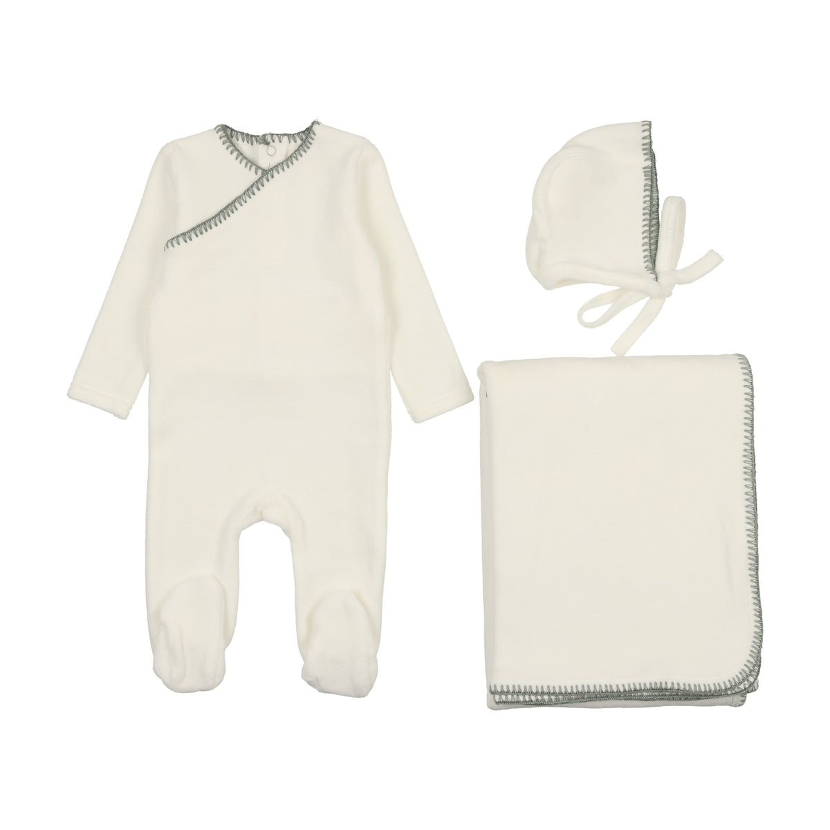 Velour Embroidered Three Peice-1