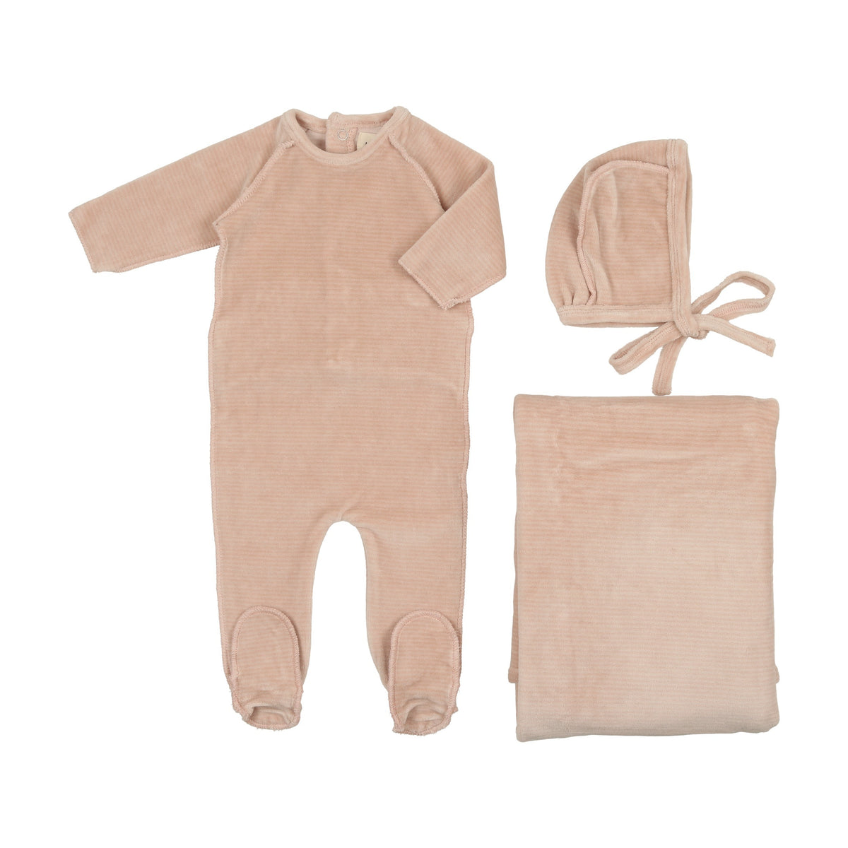 Thin striped  velour three piece set-1