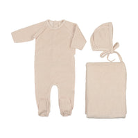 Thin striped  velour three piece set